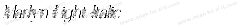 Marlyn Light Italic字体转换